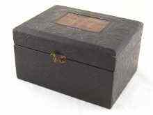 Appraisal: Judaica A Bezalel box the embossed leatherette covered box with