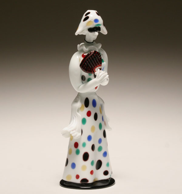 Appraisal: Venini polka dot art glass figure designed by Fulvio Bianconi