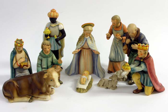 Appraisal: TEN PIECE FIGURINE HUMMEL NATIVITY GROUP Nativity Series HUM TM-