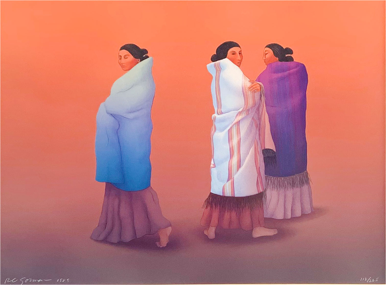 Appraisal: GORMAN R C American - Native American Women Wrapped in