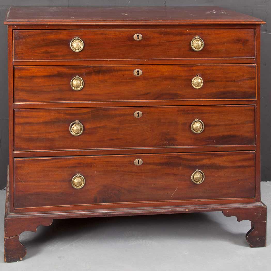 Appraisal: George III Mahogany Chest of Drawers th Century With four