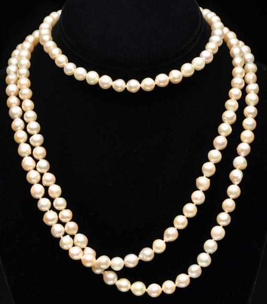 Appraisal: K Y Gold Baroque Cultured Pearl Necklace Condition Excellent Size