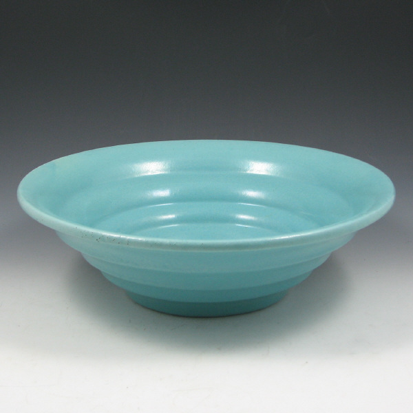 Appraisal: Moderne Art bowl in semi-gloss turquoise glaze Unmarked Mint wide