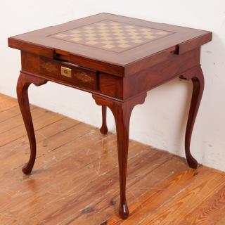 Appraisal: Rosewood and Boulle Inlaid Game Table Rosewood with decorative boulle