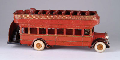 Appraisal: RARE ARCADE DOUBLE-DECKER BUS This bus stamped Chicago Motor Coach