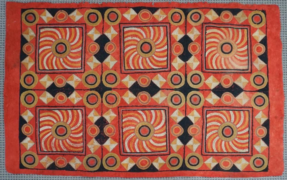 Appraisal: CENTRAL ASIAN PRESSED WOOL FELT WALL HANGING FT IN X