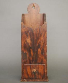 Appraisal: Pine pipe box A th century American Pine hanging pipe