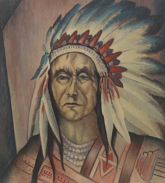 Appraisal: HARVEY GREGORY PRUSHECK AMERICAN - x Portrait of a Native