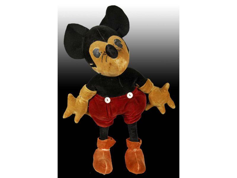 Appraisal: Velour Walt Disney Mickey Mouse Doll Description '' Cut on