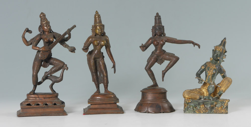 Appraisal: PIECE TIBETAN BRONZE MUSICIANS DANCERS An assembled piece collection to