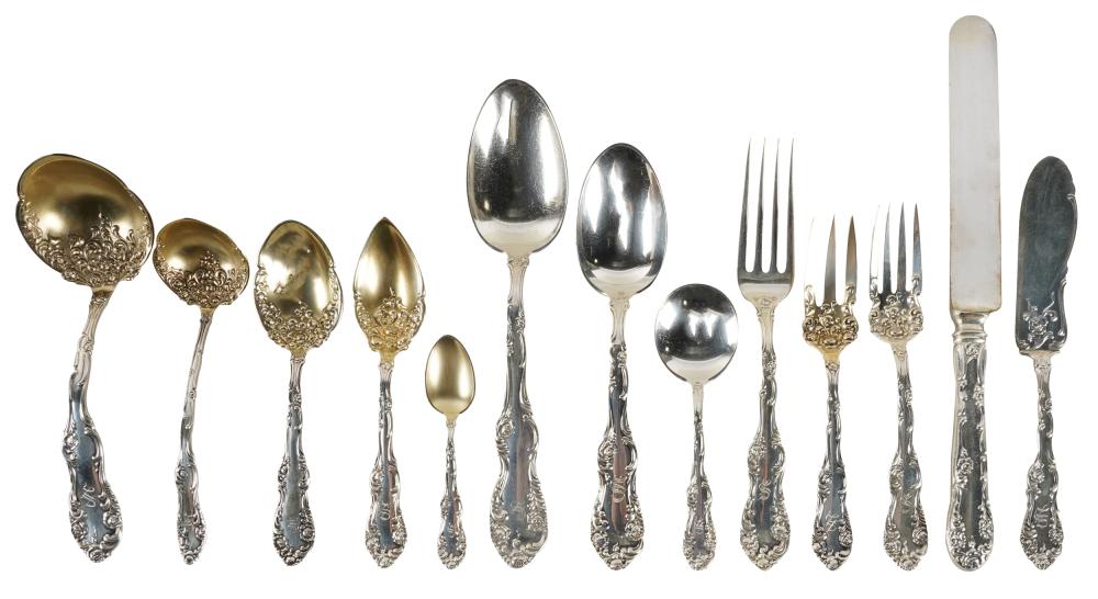 Appraisal: AMERICAN STERLING FLATWARE SERVICETowle Silversmiths Old English pattern with makers