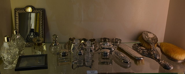 Appraisal: Silver and plated piecesto include snuff bottles napkin rings a