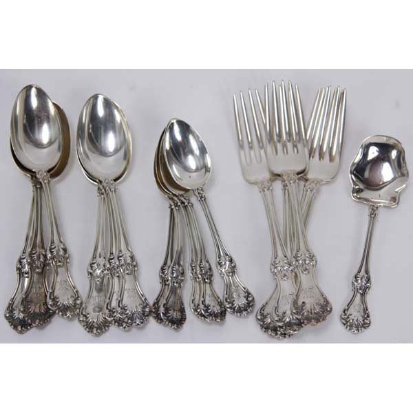 Appraisal: Roger Williams Silver Co Sterling Silver flatware Pieces Group includes