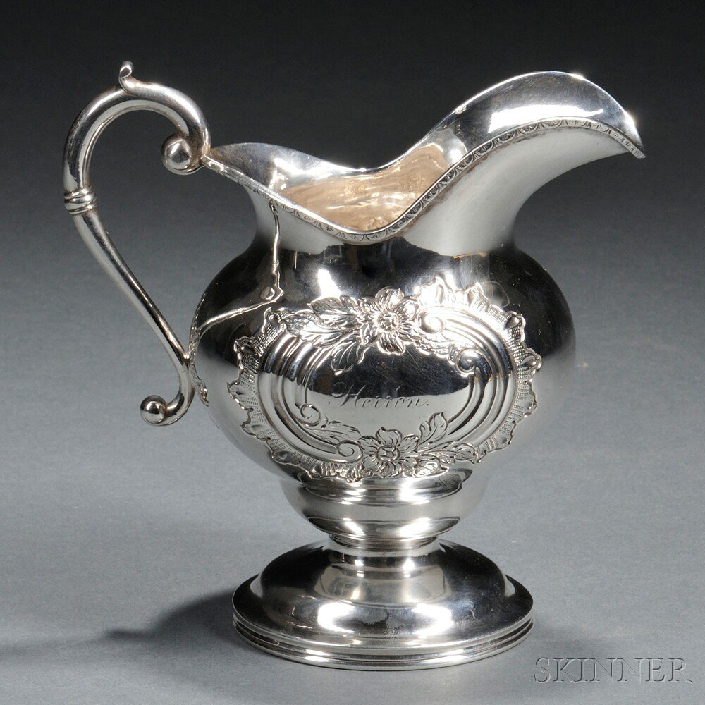 Appraisal: Conrad Bard Silver Creamer Philadelphia Pennsylvania s the double-struck maker's