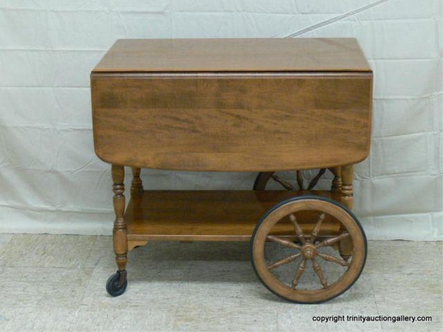 Appraisal: Ethan Allen Maple Tea Cart Early American Line - solid