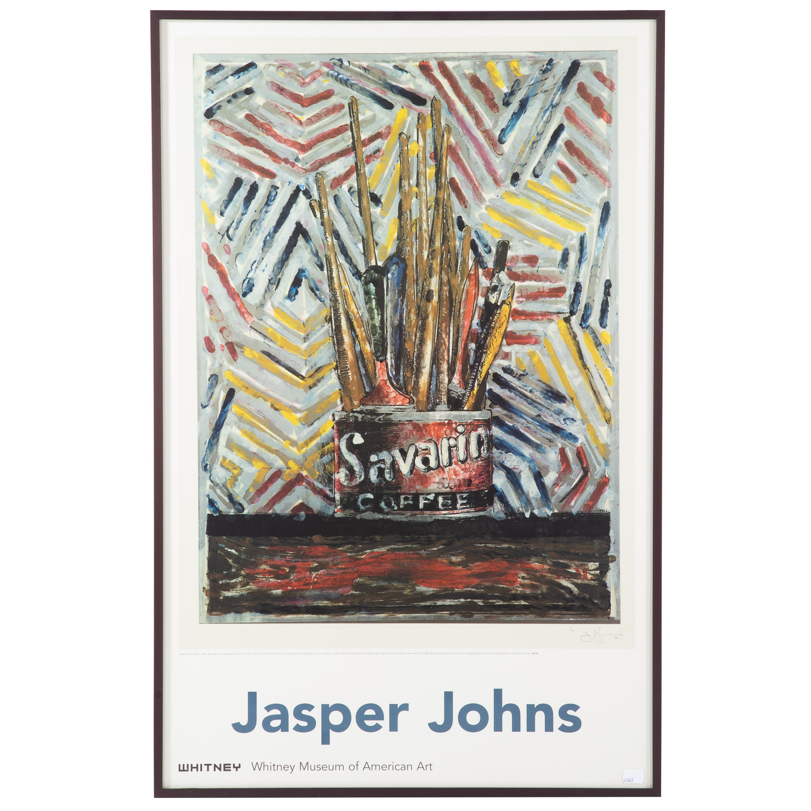 Appraisal: JASPER JOHNS SARAVIN COFFEE OFFSET LITHOGRAPH American b Offset lithograph