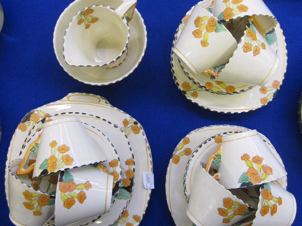 Appraisal: Burleighware 'Meadowland' teaset comprising nine cups thirteen saucers twelve plates