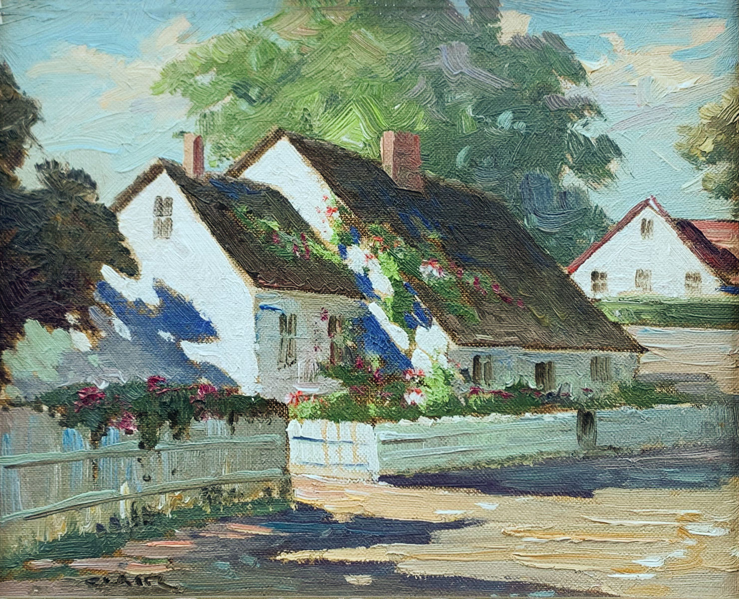 Appraisal: STRY Irene American - Provincetown Cottages Oil on Canvas Board