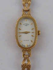 Appraisal: A lady's carat gold Rotary wristwatch with carat gold bracelet