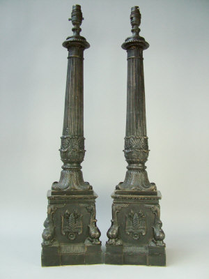 Appraisal: A pair of th century Neo Classical style bronze table