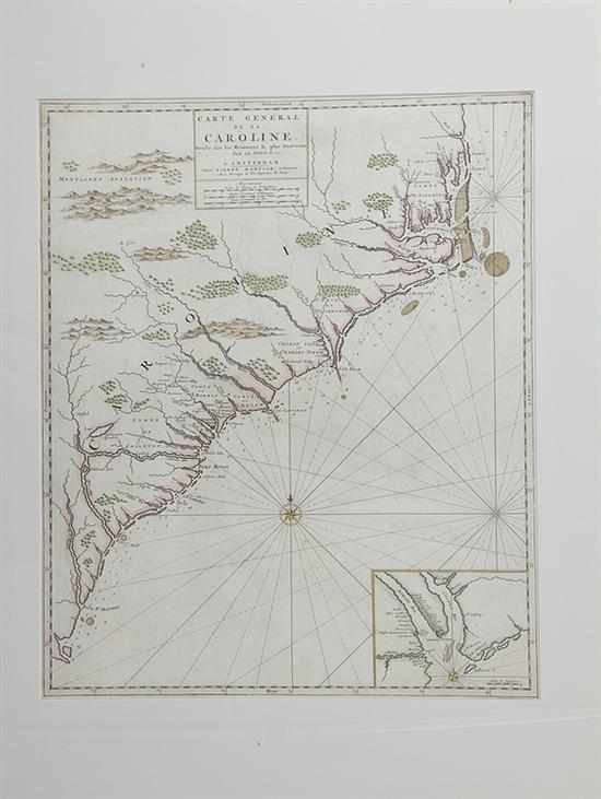 Appraisal: Rare early map The Carolinas Pierre Mortier published Amsterdam circa