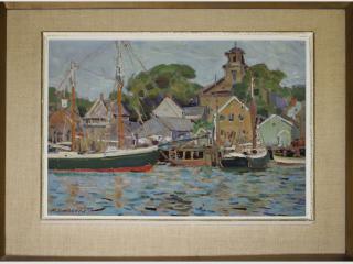 Appraisal: Aldro Hibbard American - Boats in harbor Provincetown MA o