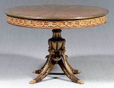 Appraisal: Ormolu mounted Louis XV style table rotating top with inlaid