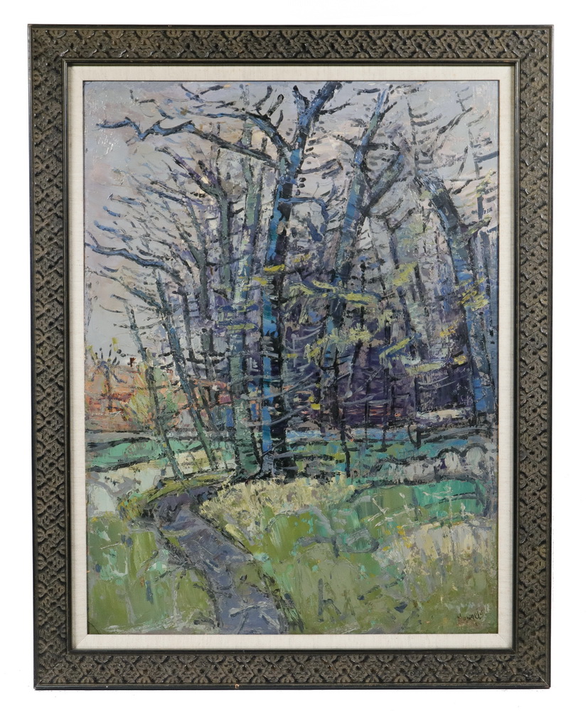 Appraisal: HUBERTUS JOHANNES MENGELS NETHERLANDS - Trees and Brook oil on