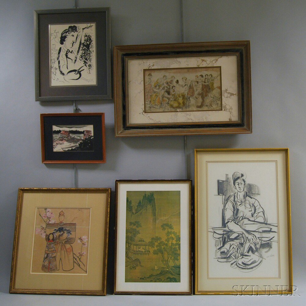 Appraisal: Six Works Marc Chagall French Russian - In Front of