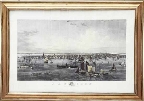 Appraisal: View of New York by Charles Mottram handcolored engraving of