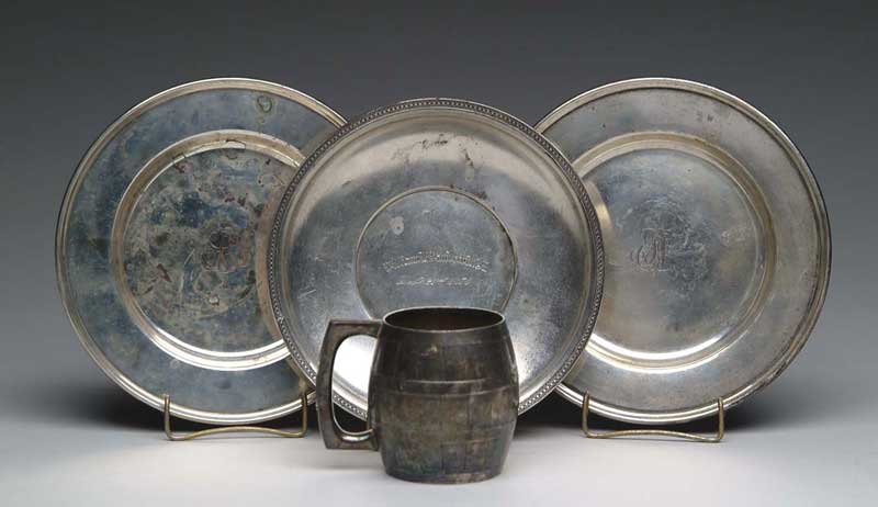 Appraisal: LOT OF FOUR PIECES OF SILVER Lot includes a very