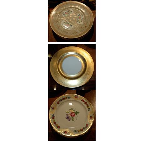 Appraisal: Group of Three Sets of Twelve Porcelain Service Plates Estimate