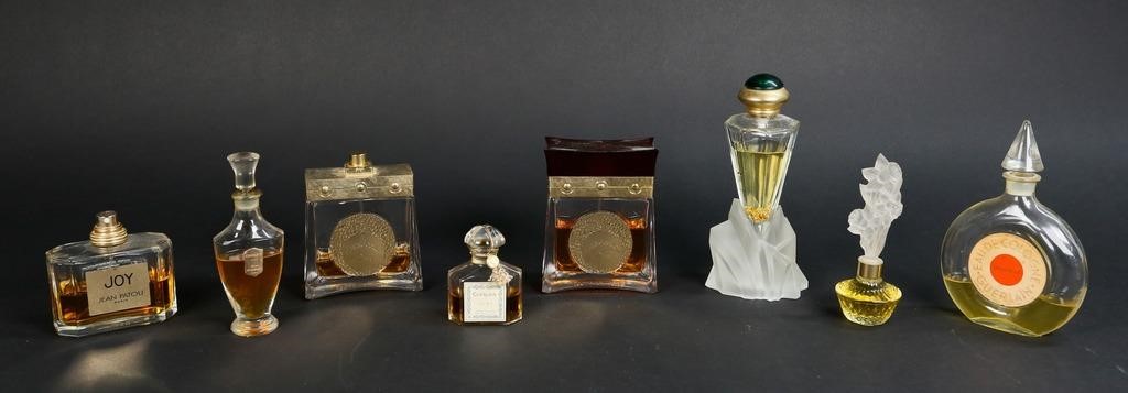 Appraisal: Crystal perfume bottles mostly French Guerlain Jicky fl oz bottle