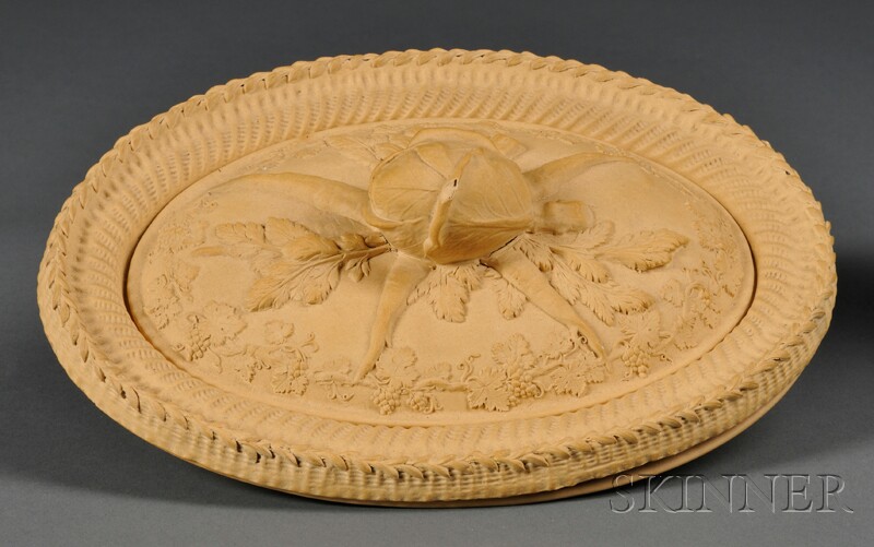 Appraisal: Wedgwood Caneware Pie Dish Cover and Liner England early th