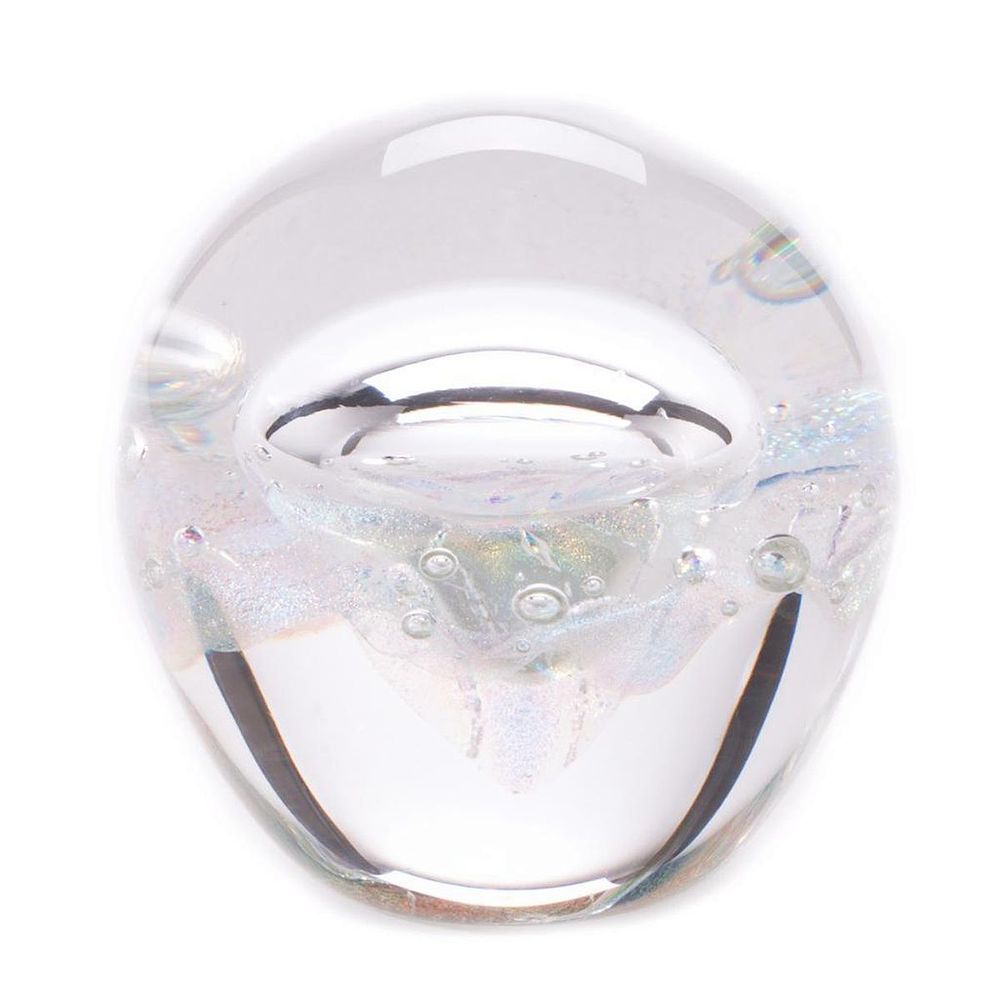 Appraisal: Glass paperweight Glass opalescent glass paperweight measuring inches in diameter