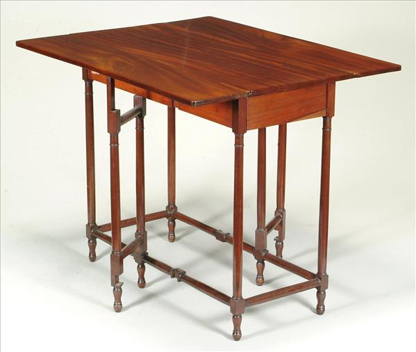 Appraisal: A George III mahogany rectangular spider leg tea table circa