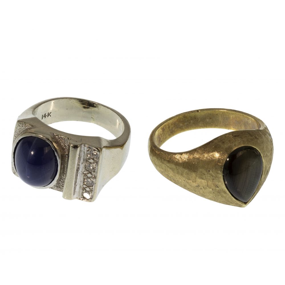 Appraisal: K GOLD AND SAPPHIRE RINGS rings including white gold having