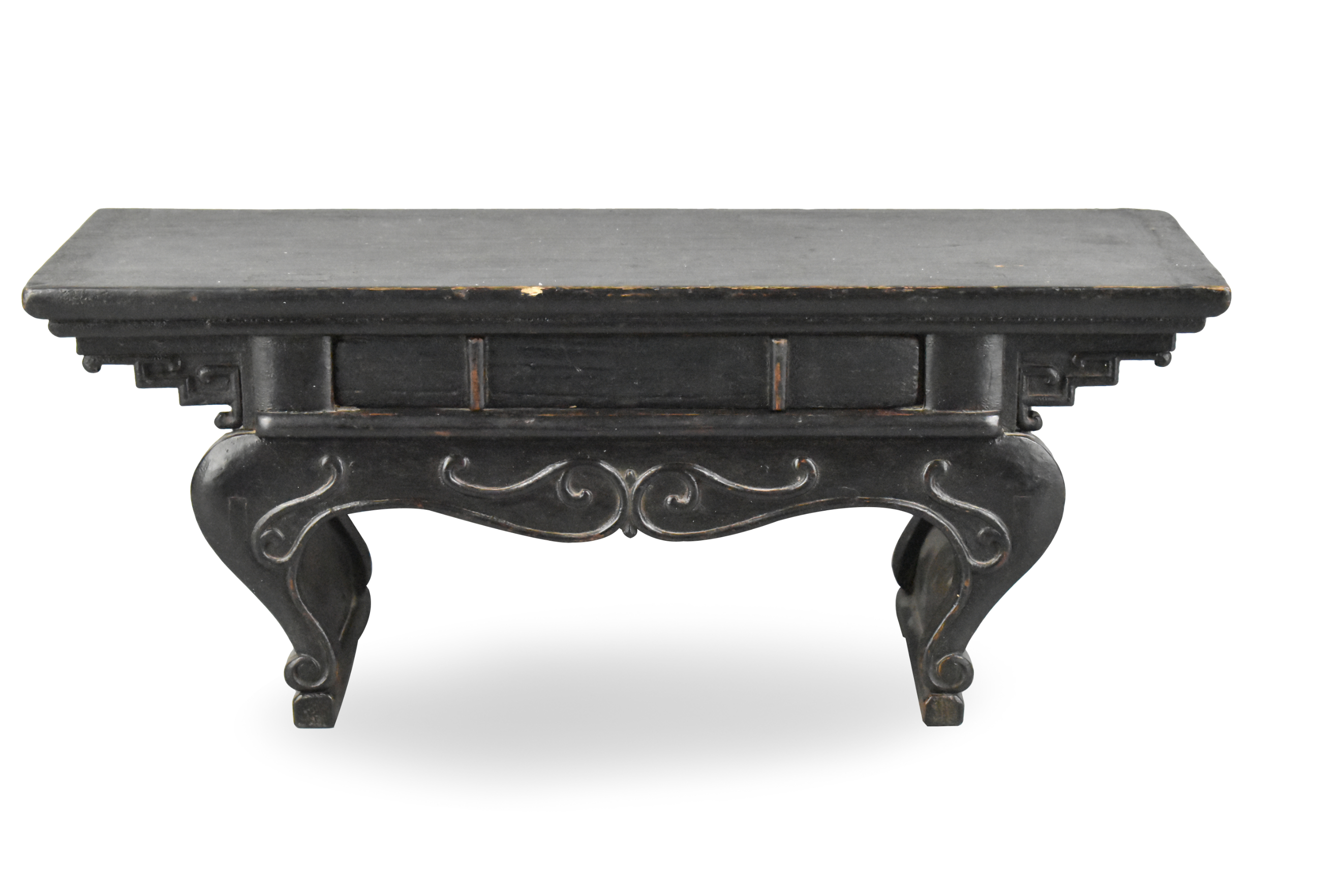 Appraisal: A Chinese lacquered wood table stand The table area is