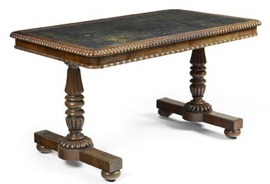 Appraisal: A William IV mahogany library table circa Attributed to Gillows