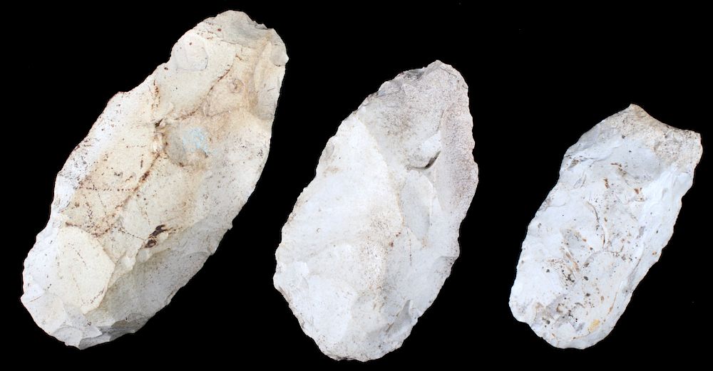 Appraisal: Plains Indian Stone Hide Scrappers or Axe Heads Offered in