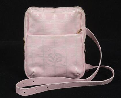 Appraisal: Small pink jacquard Chanel camera bag style purse s Quilted