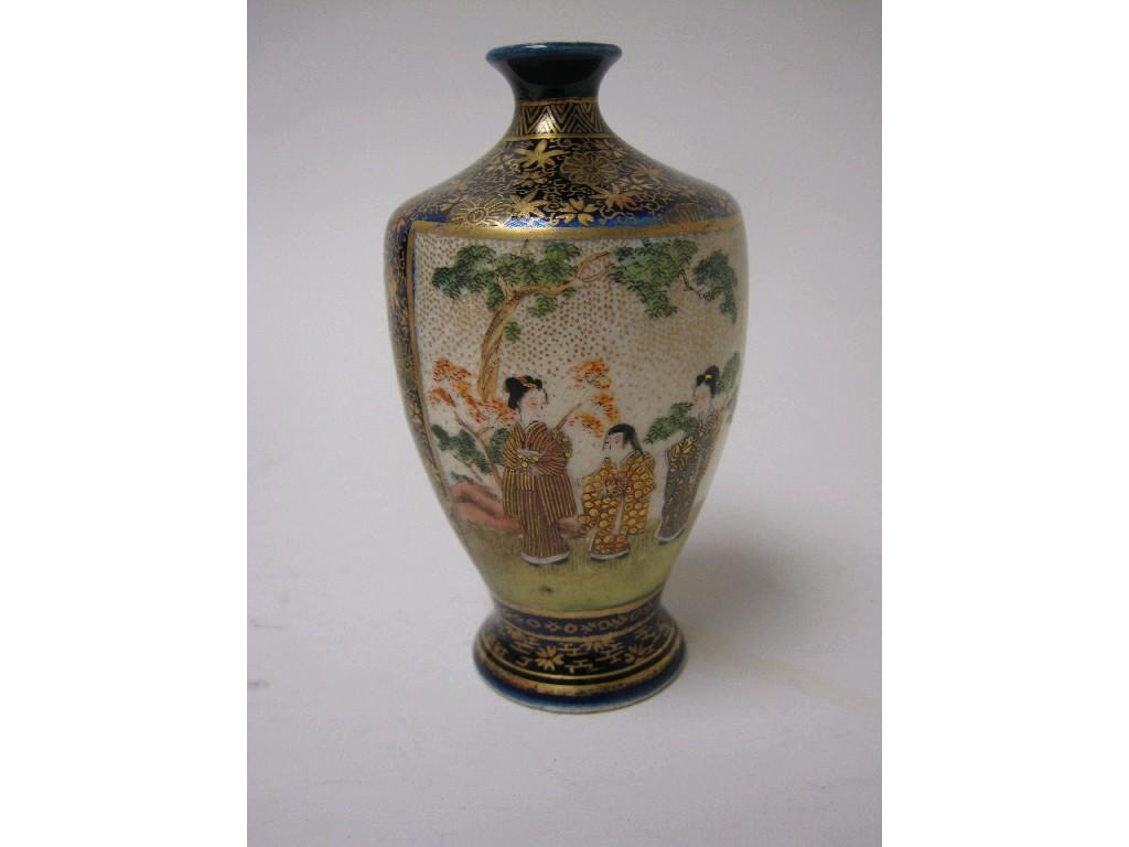 Appraisal: A Satsuma Vase painted figures with blue and gilt surround