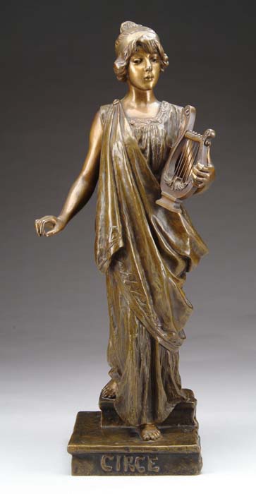 Appraisal: EMANUEL VILLANIS French - CIRCE Fine bronze sculpture of the