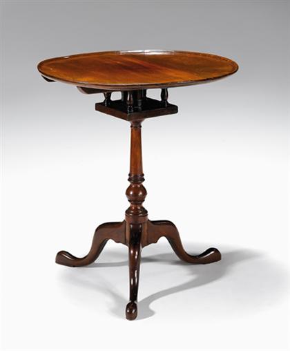 Appraisal: Chippendale mahogany candlestand philadelphia circa Wth circular tilting dish top