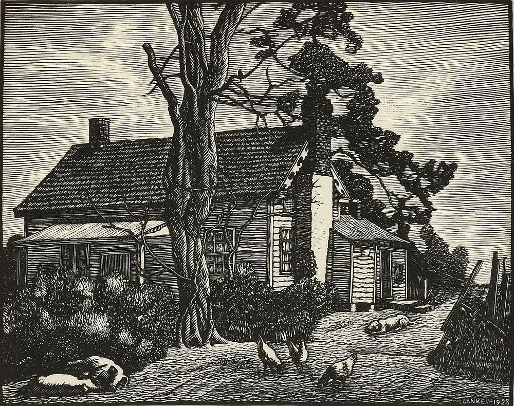 Appraisal: JULIUS L LANKES American - A WOODCUT in Virginia JULIUS