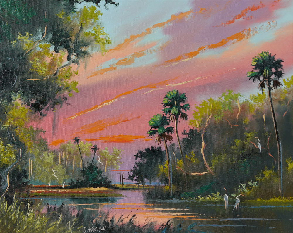 Appraisal: NEWTON Tracy American th Century nd Generation Florida Highwaymen backwater