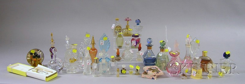 Appraisal: Approximately Forty-one Mostly Modern Glass Perfume Bottles