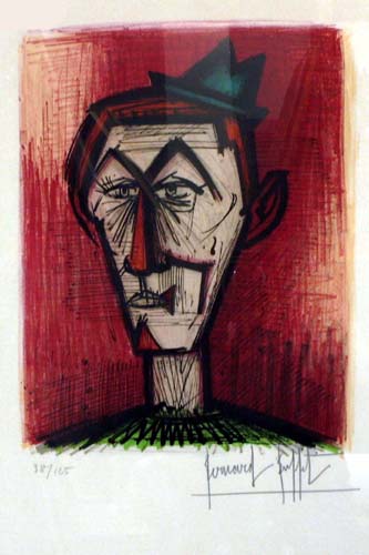 Appraisal: BERNARD BUFFET COLOR LITHOGRAPH France born Study of a clown