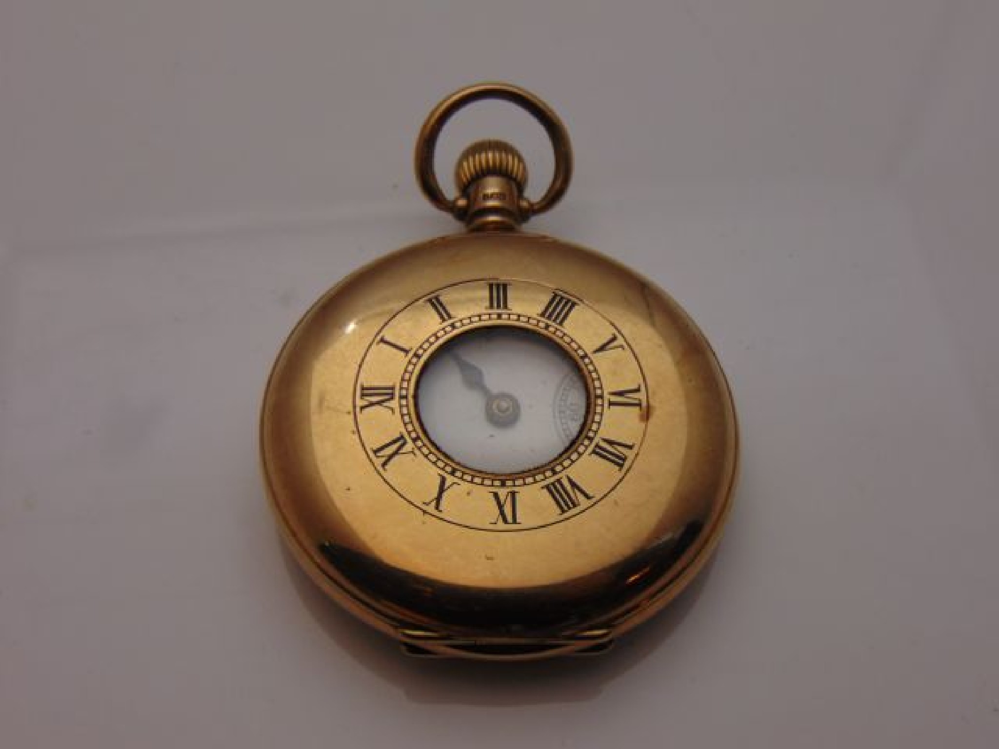 Appraisal: An American ct gold half hunter pocket watch Waltham the