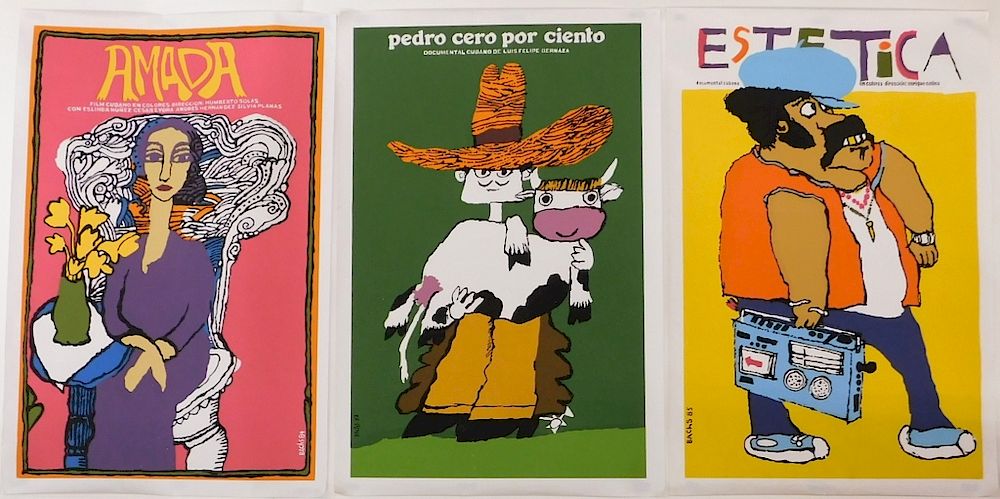 Appraisal: PC Eduardo Munoz Bachs Modernist Cuban Posters Eduardo Munoz Bachs